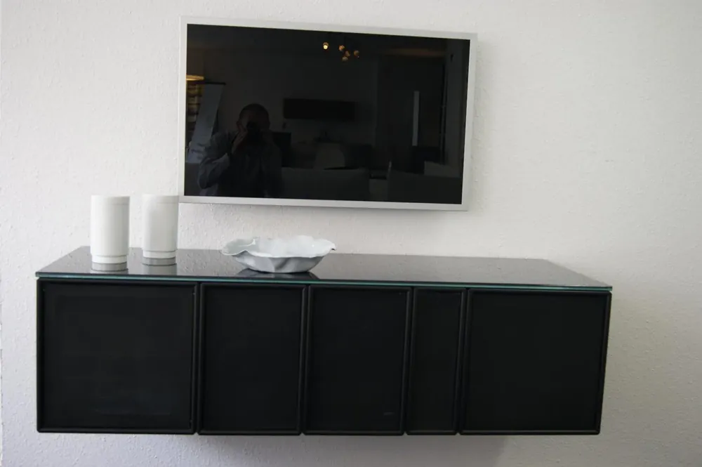 Solange Der Vorrat Reicht Wandmodul Sound Unit In Schwarz Mit 2 Lautsprechern
