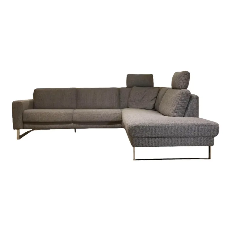 Polstergarnitur 24700 Senta R Stoff W8195 Anthracite Fuß Chromglänzend Expressversand