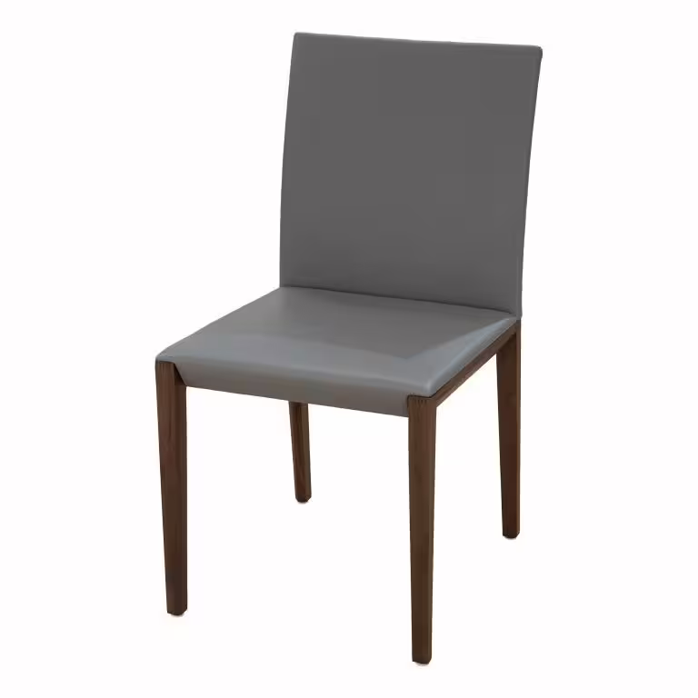 Begrenztes Angebot Stuhl Andoo 1102 Bezug Leder Torro 1287 Stone Grau Füsse Amerikanischer Nussbaum