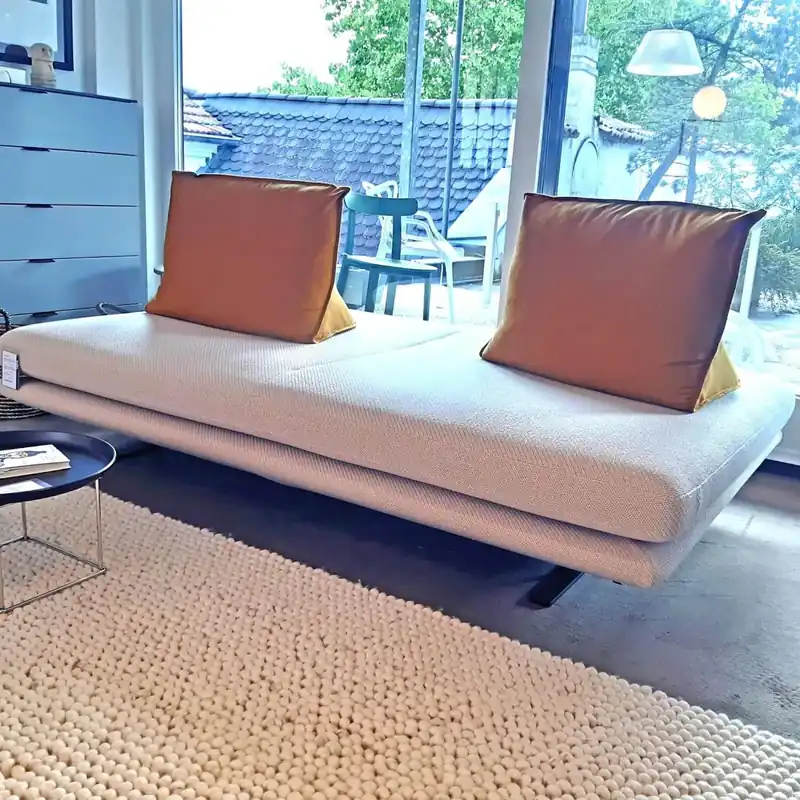 Prado Sofa Stoff Coda Raphia mit 2 Rückenkissen Online Kaufen