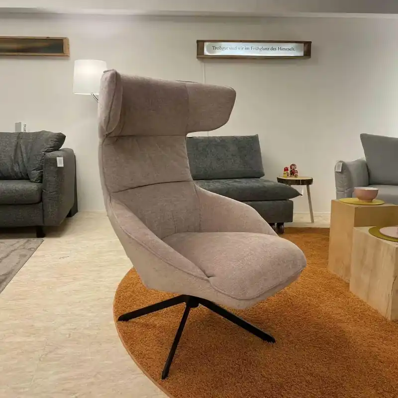 Sessel Lotta Factory Stoff Rosa Gestell Schwarz Schnäppchen