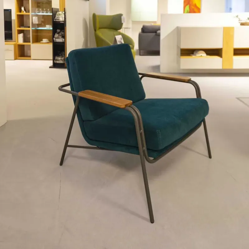 Knallerangebot Sessel Tibbe Stoff Alma Teal Blau Grün