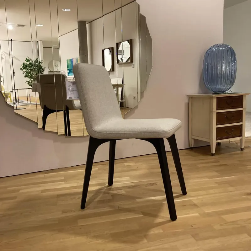 Schnäppchen Stuhl Vik Stoff Divina Grege Beige M220 mit Griff