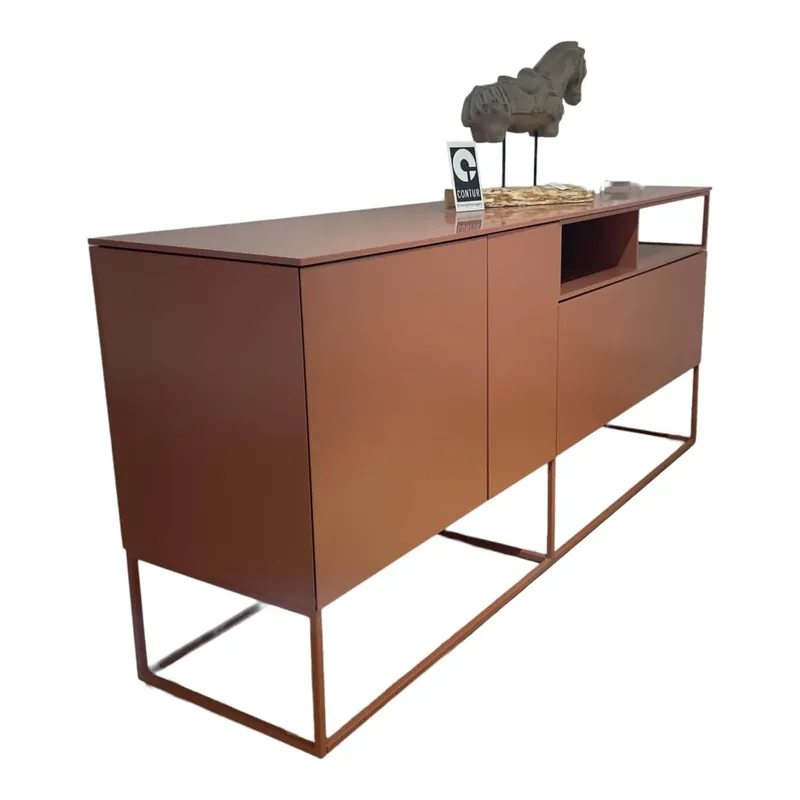 Bestseller Sideboard Catona Kombination C73 Lack Matt Samtbeere 489 Rahmengestell Samtbeere