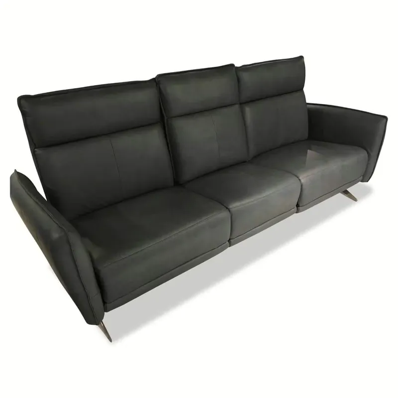 Jetzt Kaufen Relax-Sofa Costa Brava Leder E Steel Blau mit zweiseitiger Relaxfunktion