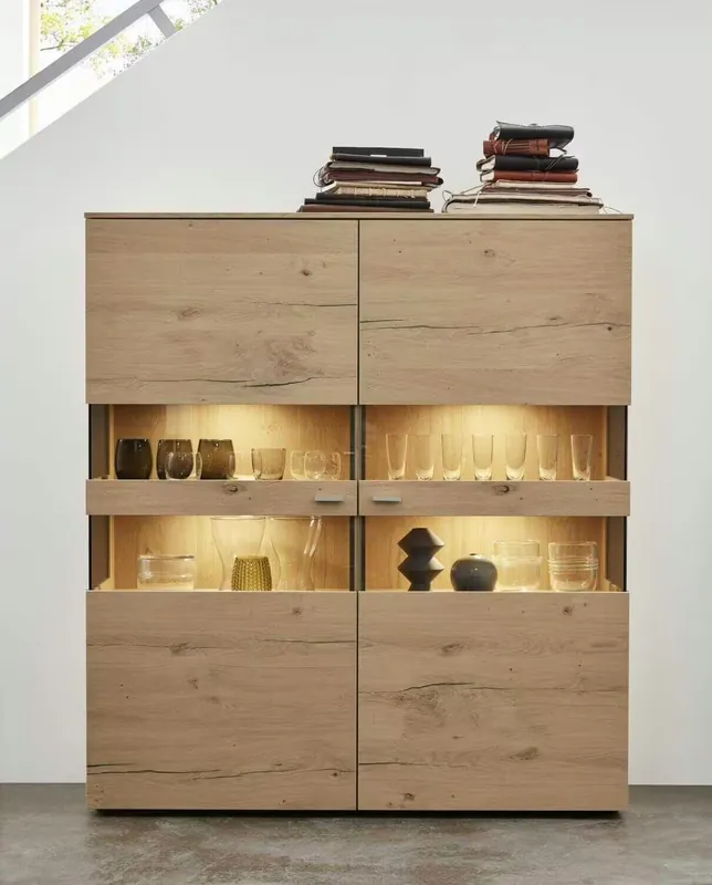 Direktkauf Highboard Treviso Balkeneiche Natur