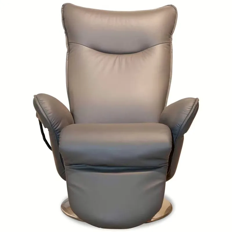 Geprüft Sessel Easyswing Leder Braun Relaxfunktion