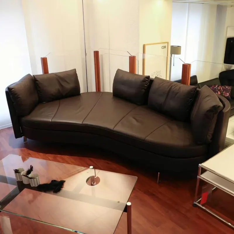 Echt Sofalandschaft Sofa DS-167/29 mit 5 Kissen Leder Select cigarro 77