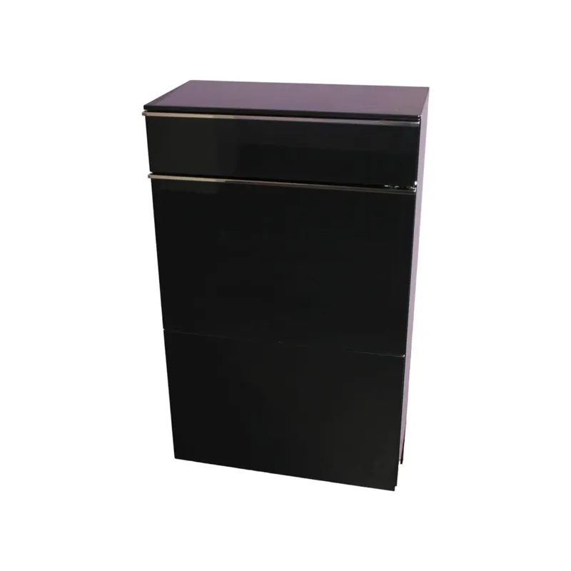 Basic Schuhschrank MDF Lackiert Schwarz Mit 1 Drehtür Und 1 Schubkasten Preisknaller