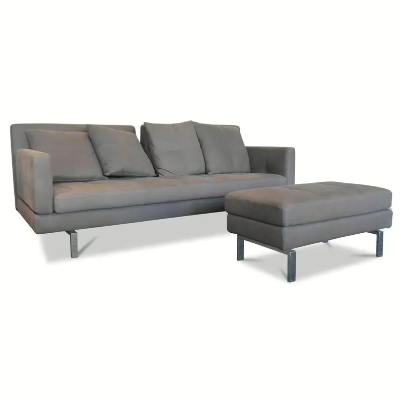 Sofa Amber Leder Taron 5668 Farbe 20 mit Hocker und Verstellbarkeit Sale