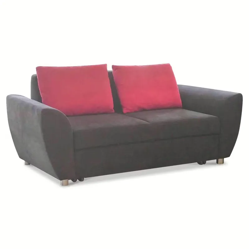 Schlafsofa Westpoint Stoff Schwarz Rot Neue Ware