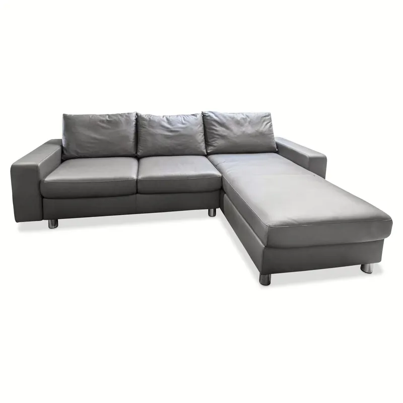 Ecksofa E200 Leder Paloma Grau Metal Grey Direkt Vom Hersteller