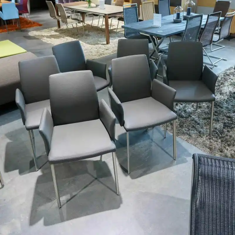 Bestseller 6er-Set Oscar Leder Toledo Anthrazit