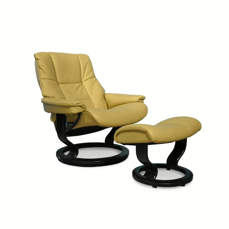 Schneller Versand Sessel Mayfair L Leder Beige Paloma Classic Mit Hocker
