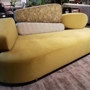 Highlight Sofa Mosspink Stoff 3679 30 Gelb Gold Grün Fuß Aluminium