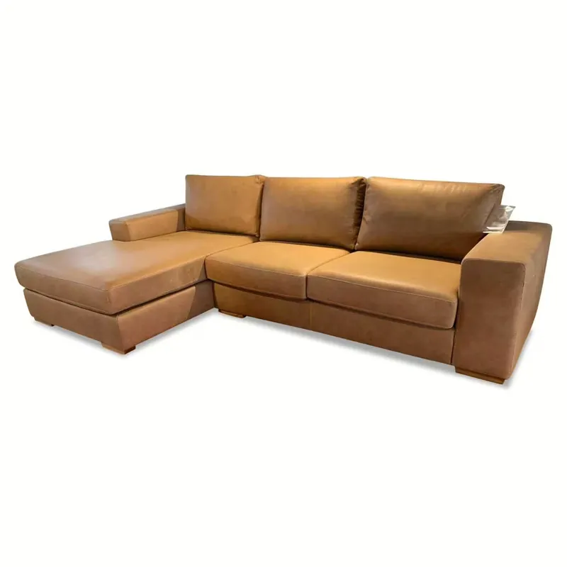 Bestpreis Ecksofa New Port Leder 16007 Twilight Deer Braun
