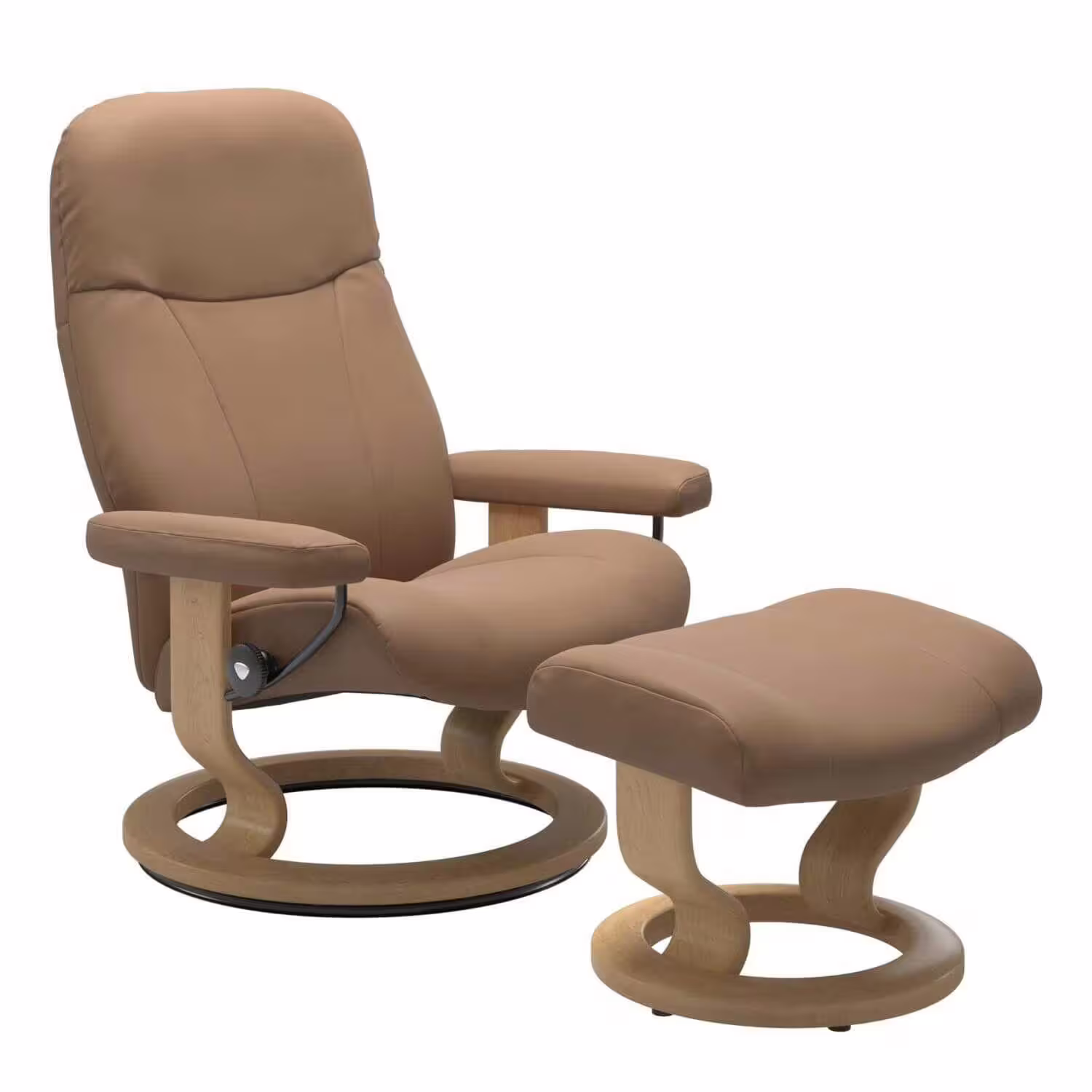 Expressversand Stressless Garda M Classic Base Leder Batick Latte mit Hocker