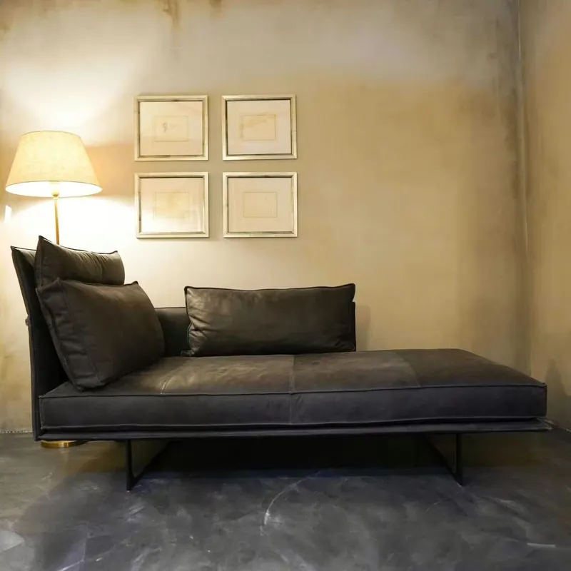 Recamiere Cube Air Leder Star Graphite Büffelleder Billig