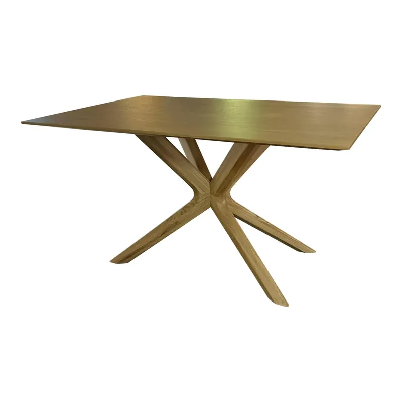 Billig Esstisch T5005 2D Fest Massivholz Wildeiche Natur 2207