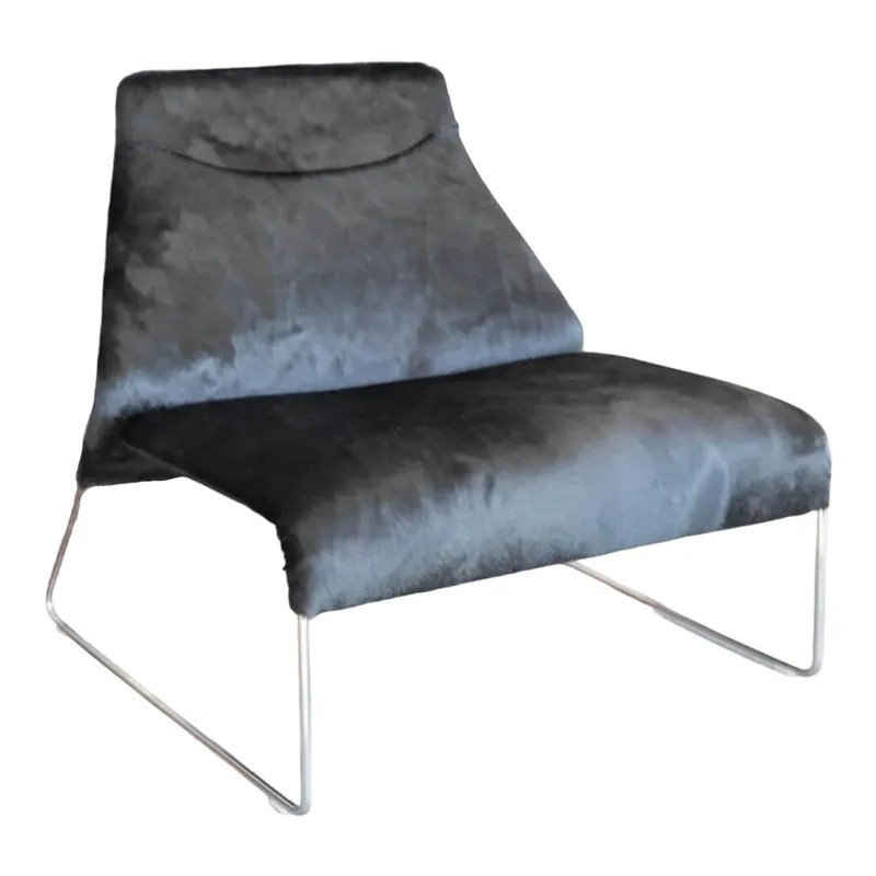 Mega-Angebot Sessel Lazy Fell schwarz Kanu 1122150 Gestell Chrom Glänzend