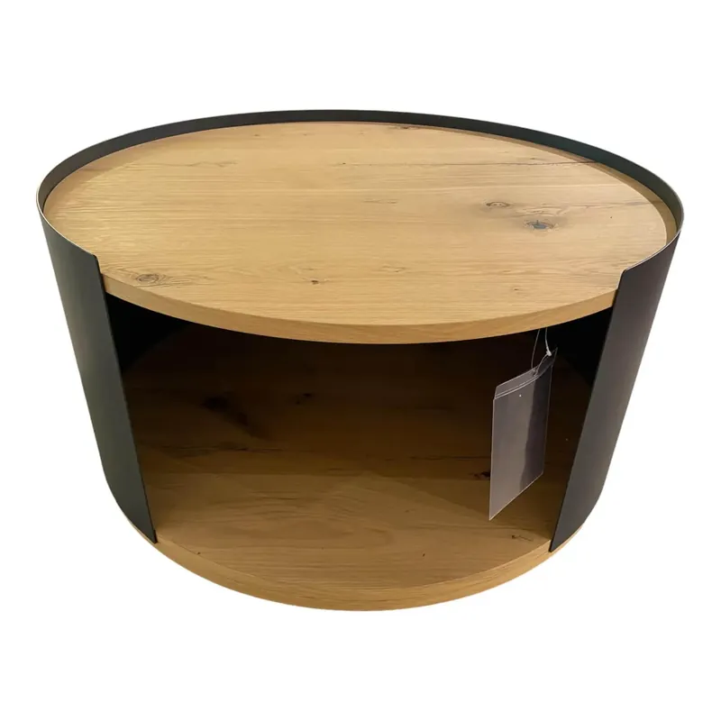 Couchtisch Style Balkeneiche natur mit Rollen Online Kaufen
