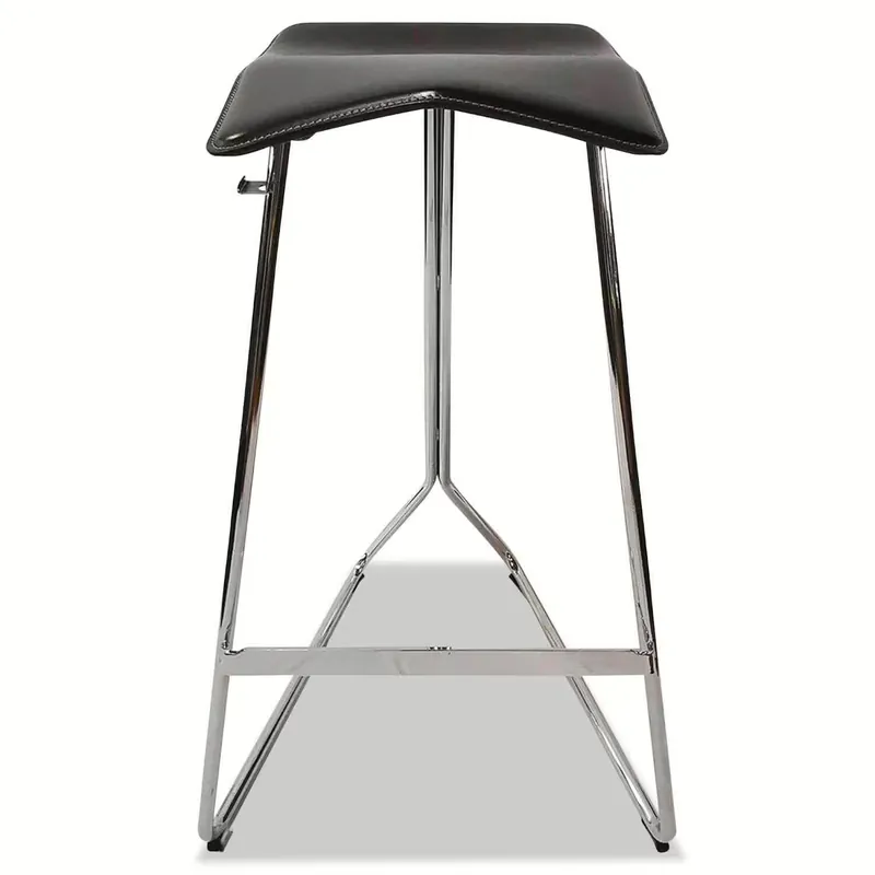 Barstuhl Triton Sitz Kernleder Schwarz Gestell Chrom Saisonangebot