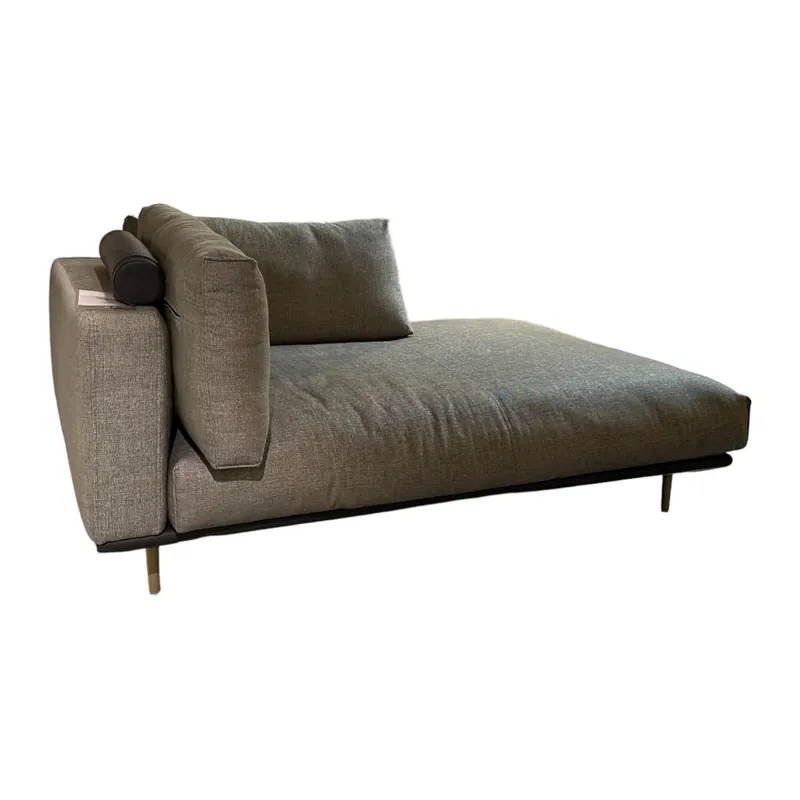 Sofa Sitz Und Kissen Stoff 18.262 Grüngrau Korpus Leder 38.705 Metallfuß Mega-Angebot