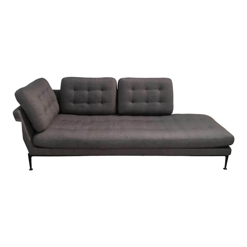 Bestseller Chaise Lounge Suita 13825 Bezug Stoff Kohle Untergestell Basic Dark Pulverbeschichtet