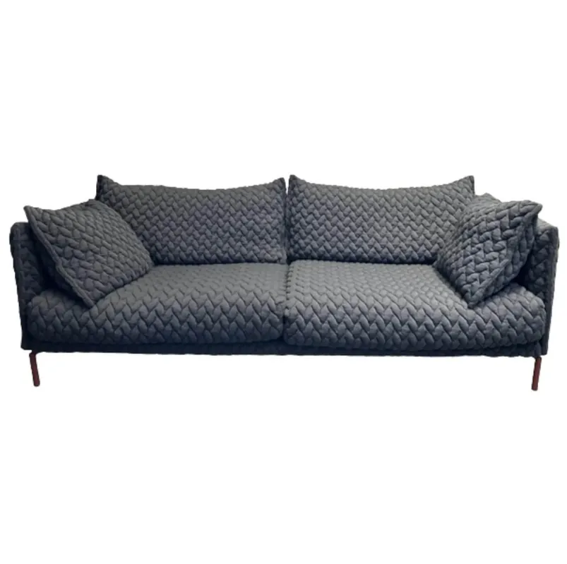 Gentry Sofa 2-Sitzer Major Stoff People Gentry 4 Big Praid Graphite Gestell in Oxidored Sonderlack Highlight