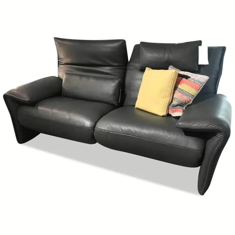Sofa 582 Eli Leder Grau Verstellbare Lehne Heißes Angebot