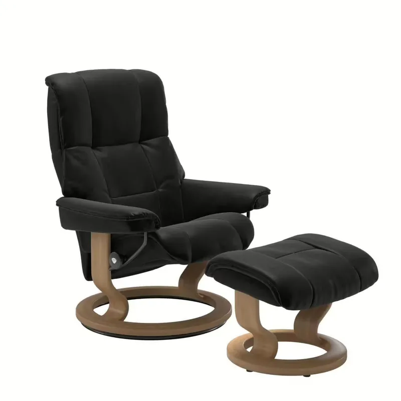 Super-Preis Stressless Mayfair M Classic Base Leder Batick Black mit Hocker
