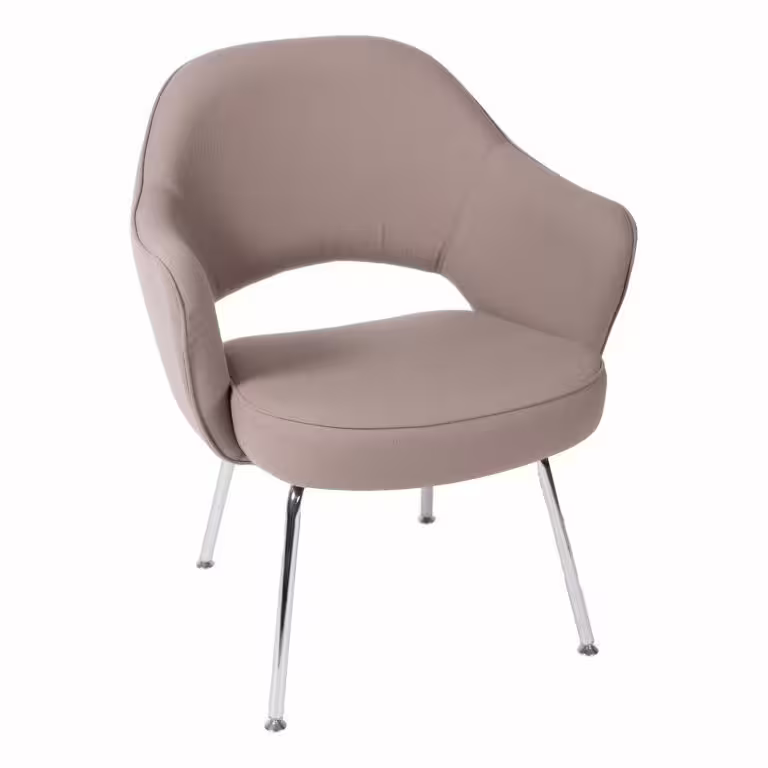 Versand Am Gleichen Tag Stuhl Conference Stoff Hopsak Putty Taupe Braun Cat. C Beine Verchromt
