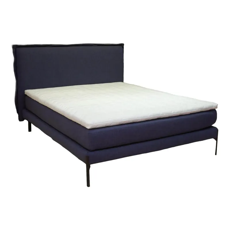 Schneller Versand MARKE Otten ANLEGEN Boxspringbett Schöner Wohnen Banda Bezug 3585+7755 Fuß FM 820 Metall Schwarz Inklusive Matratze Und Topper