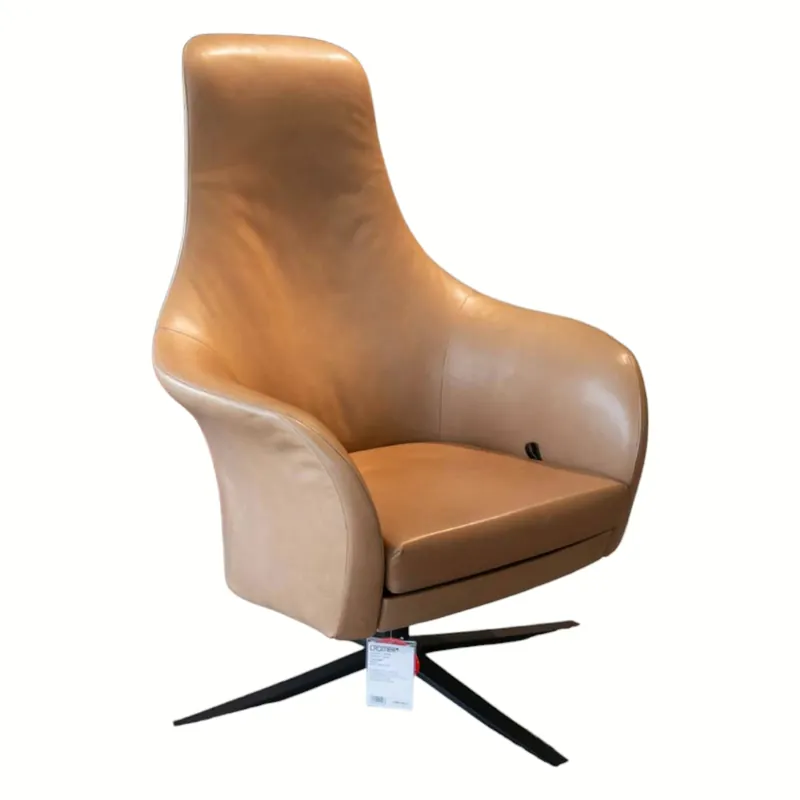 Relaxsessel Marvin Leder Country Ton Hellbraun Gestell Schwarz Direkt Vom Hersteller