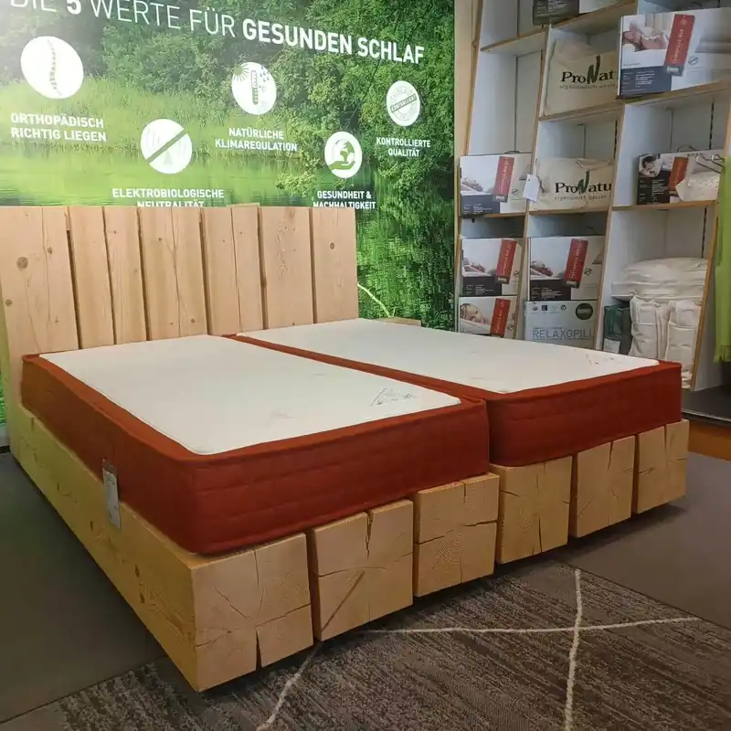 Sonderangebot Baumstammbett Lichtholz Mit Woodspring Matratzensystem