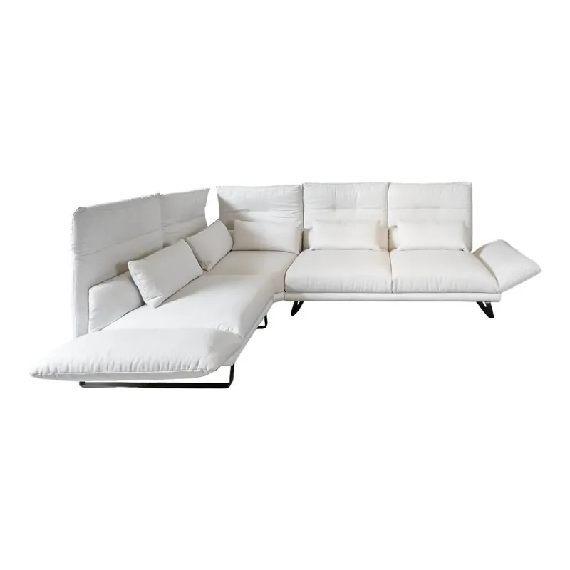 Ecksofa Clou Stoff Mara iP1763-171 Weiß mit Klappfunktionen Jetzt Kaufen