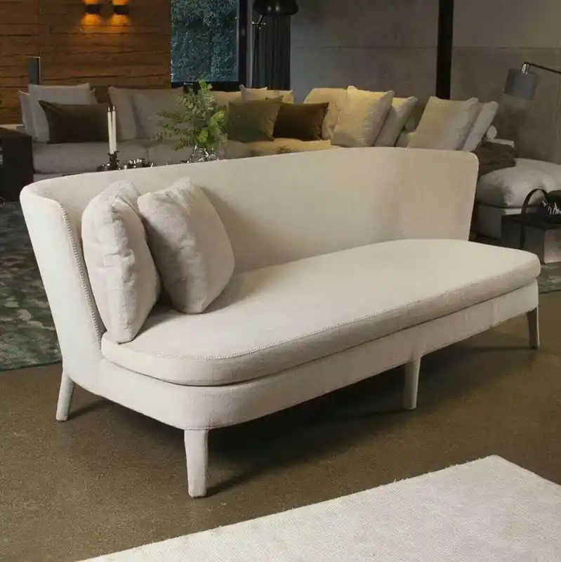 Sofa Apta Febo Stoff Licata Sasso Beige Naht Ton in Ton Wochenendangebot
