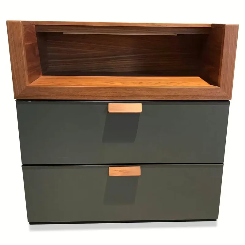 Schnäppchen Nachttisch Multi Varis Nussbaum Abdeckplatte Glas