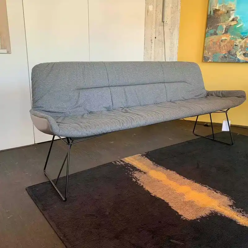 Bank Leya Bench Stoff Loden Leder Sahara Neuheit