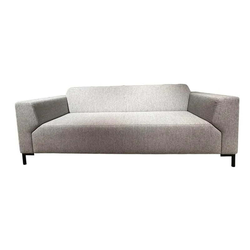 Sofa Moduss Corny Stoff Halligdal 116 Grau Füße Stahl Schwarz RAL9005 Bestseller