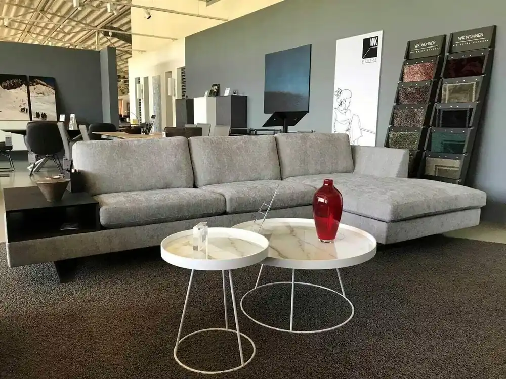 Knallerangebot Ecksofa WK 610 Indigo Stoff 16093 Silber 333x165