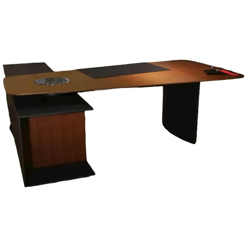 Keypiece Communication Desk Nussbaum Höhenverstellbar Mit Leder Ein- Und Auflagen Online Kaufen
