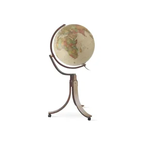 Terrestrische Globe Leuchtende Holz Fuß Castings Emily Antique Begrenztes Angebot
