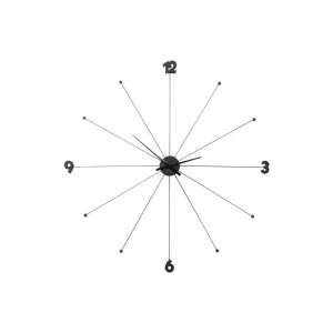 Nur Heute Schwarze Metallwanduhr 100 cm UMBRELLA KARE DESIGN