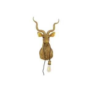 Sonderangebot Goldene Antilopentier-Wandleuchte ANTILOPE