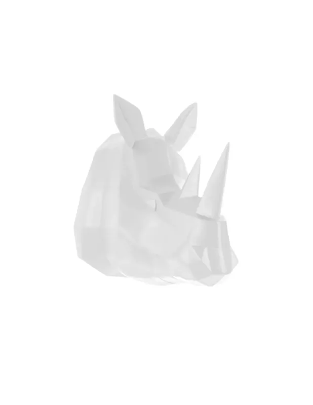 ORIGAMI-Kopf eines weißen Nashorns Solange Der Vorrat Reicht