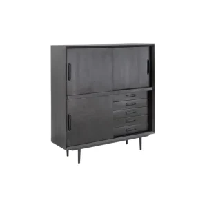 Kleiderschrank aus Mangoholz, 3 Türen, 5 Schubladen SUENOS Saisonangebot