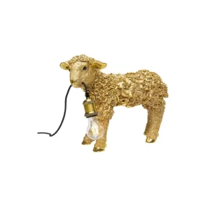 Knallerangebot Goldene Schaf-Tierlampe in Blumen 36 cm LE MOUTON
