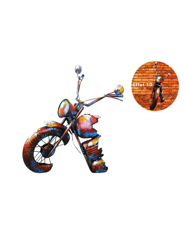PIGMENT Motorrad-Wandskulptur Neue Ware