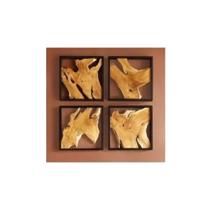 Wochenendangebot FOREST Wanddekorationsset aus Holz 50x50 cm